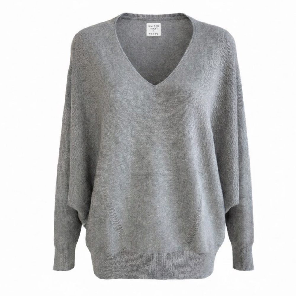 United Tokyo. Made in Japan Size 1 -S/M Oversized Sweater V-Neck Dolman S…